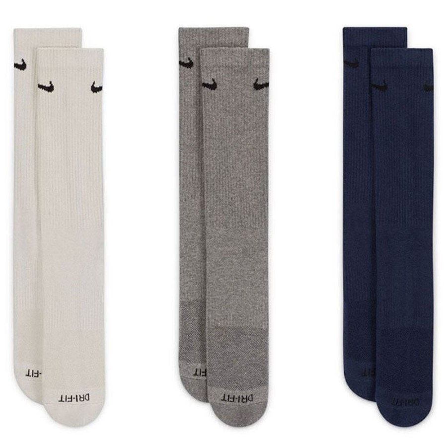 Women Nike Socks | Unisex Everyday Plus Cushioned Crew Sock (3 Pack)