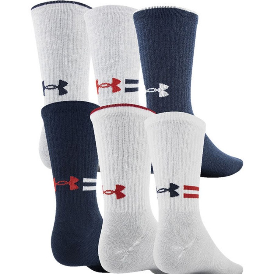 Women Under Armour Socks | Unisex Essential Crew Sock (6 Pack)