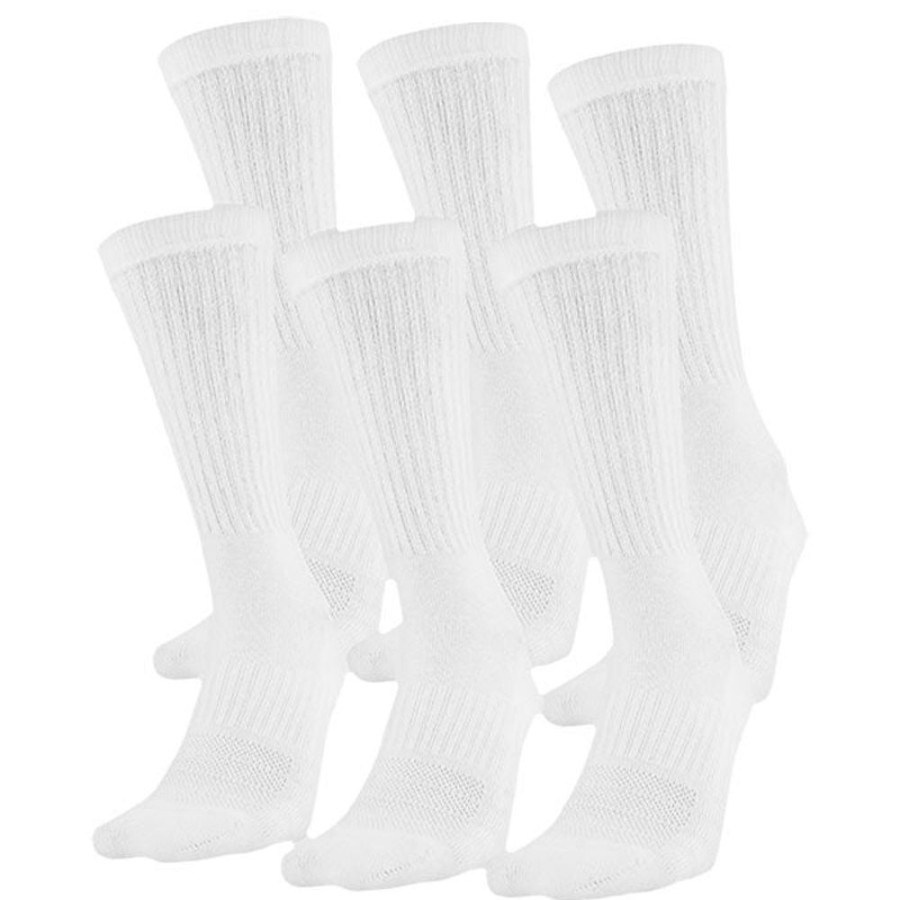 Women Under Armour Socks | Unisex Training Cotton Crew Sock (6 Pack)