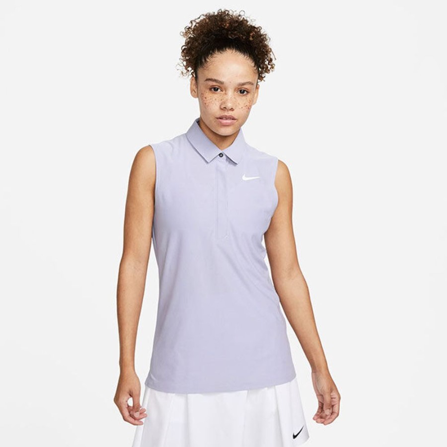 Women Nike Tops | Women'S Dri-Fit? Adv Tour Sleeveless Polo