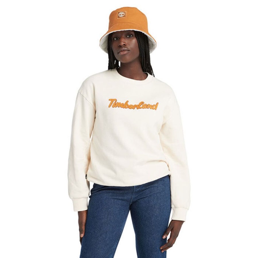 Women Timberland Sweatshirts & Hoodies | Women'S Script Logo Crew Sweatshirt