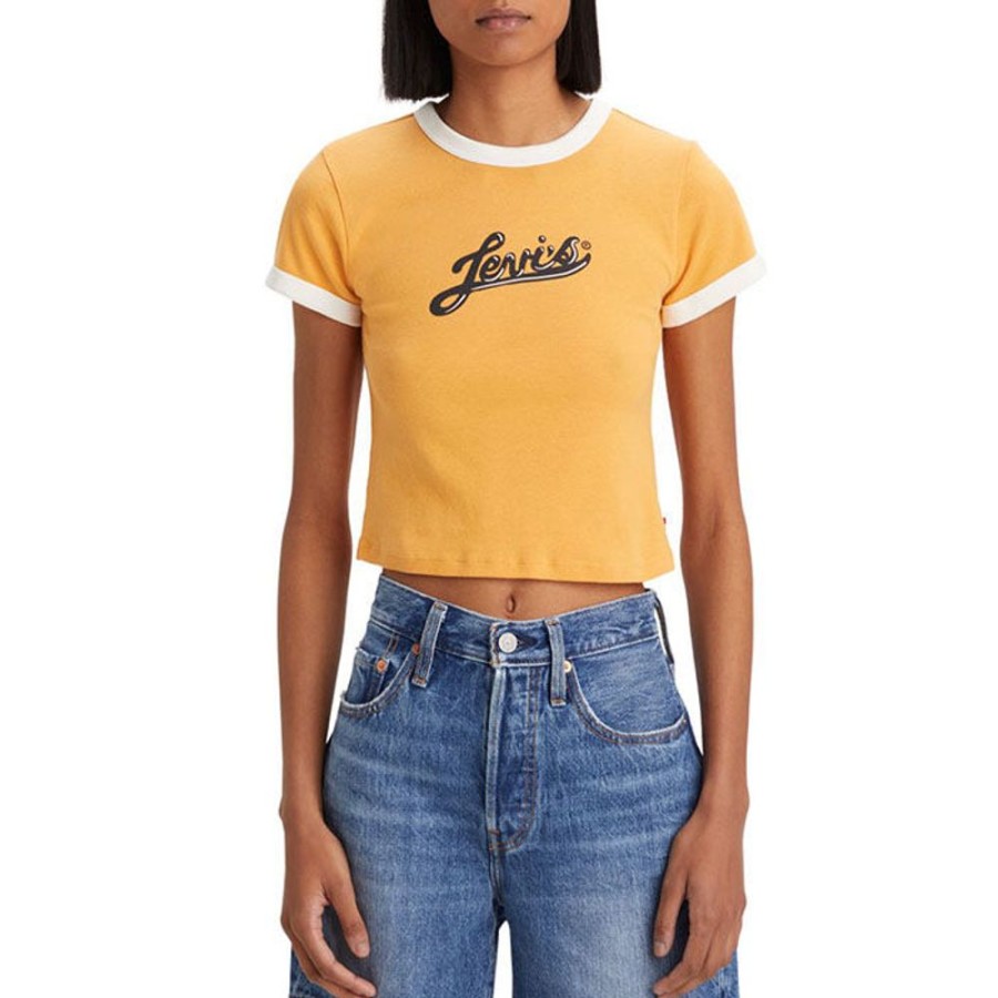 Women Levi's Tops | Women'S Graphic Ringer Mini T-Shirt