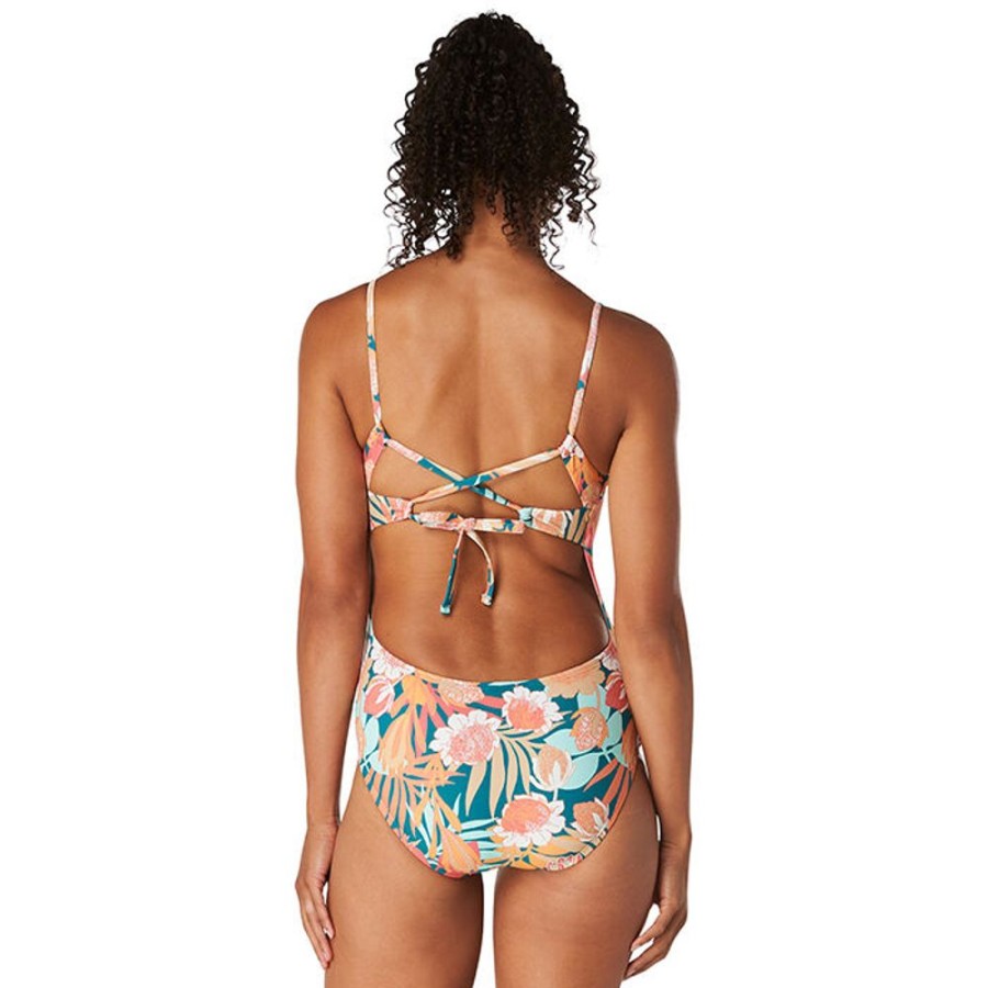 Women Speedo Swimwear | Women'S Printed Double Crossback One-Piece Swimsuit