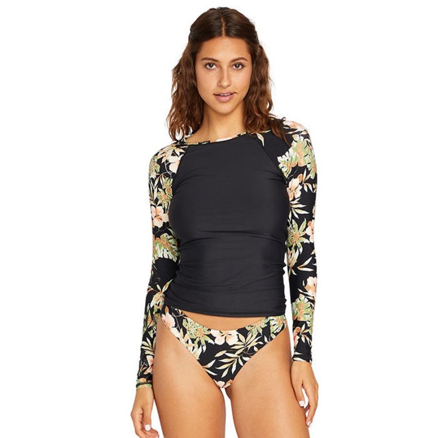 Women Volcom Swimwear | Women'S For The Tide Long Sleeve Rashguard