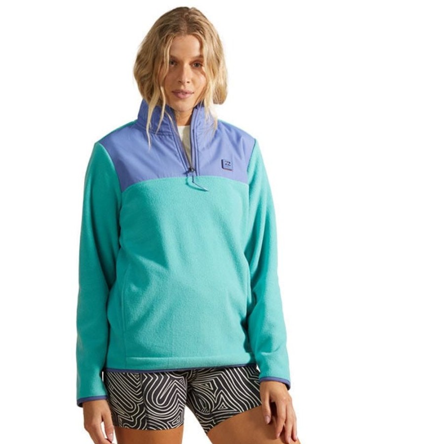 Women Billabong Tops | Women'S A/Div Boundary Lite Half-Zip Mock Neck Top