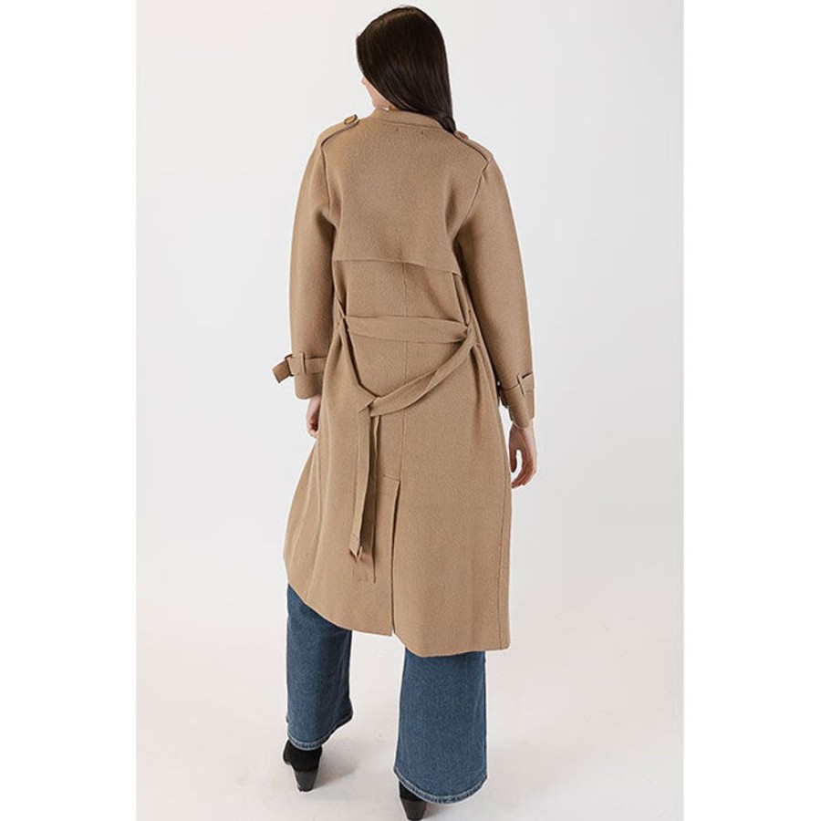 Women Lyla + Luxe Sweaters | Women'S Preston Knit Trench Coat