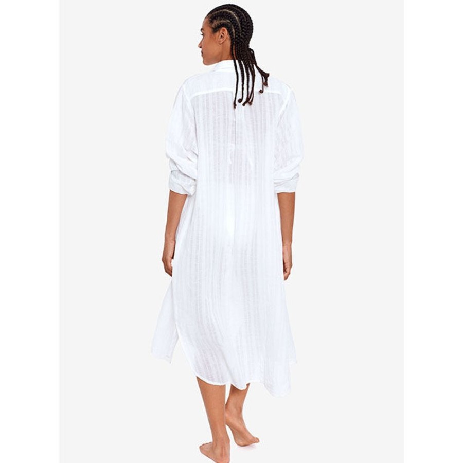 Women Polo Ralph Lauren Swimwear | Women'S Cotton-Linen Shirt Dress Cover-Up