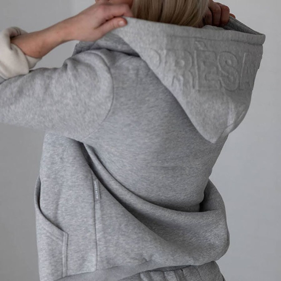 Women Après Actif Sweatshirts & Hoodies | Unisex Full-Zip Embossed Hoodie