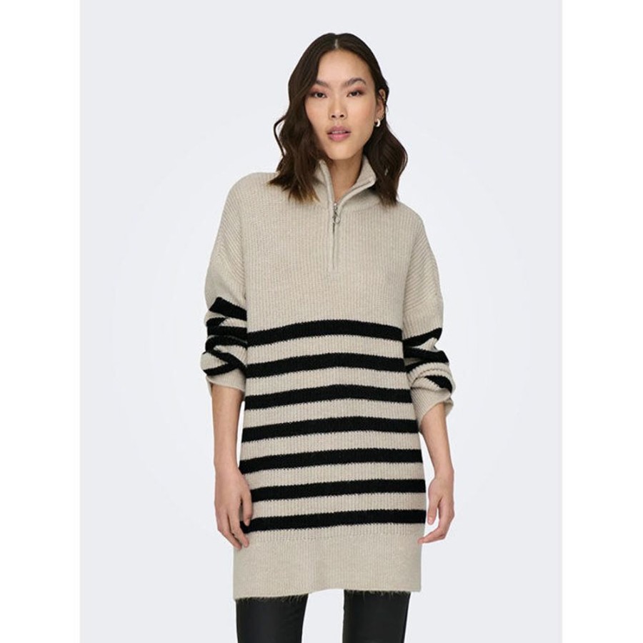 Women Only Sweaters | Women'S High Neck Tunic Sweater