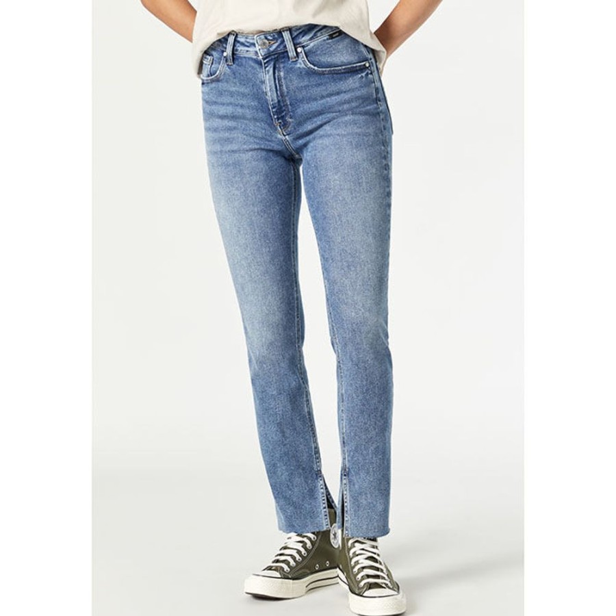 Women Mavi Denim | Women'S Viola Cropped Straight Leg Jean