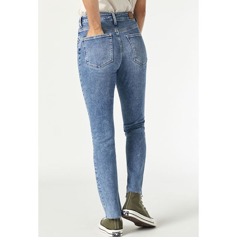 Women Mavi Denim | Women'S Viola Cropped Straight Leg Jean