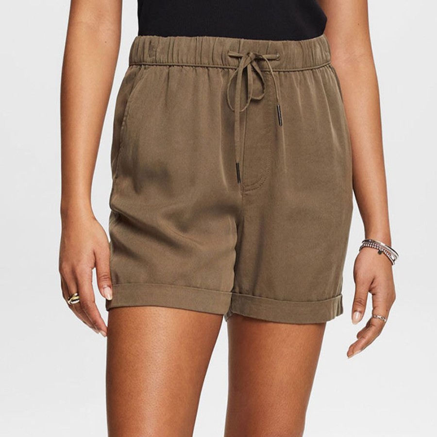 Women Esprit Shorts | Women'S Tencel Lyocell Short