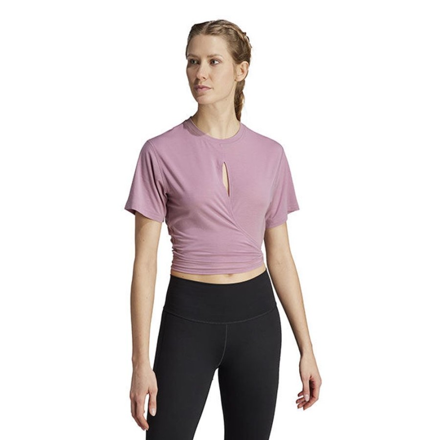 Women adidas Tops | Women'S Yoga Studio Crop T-Shirt