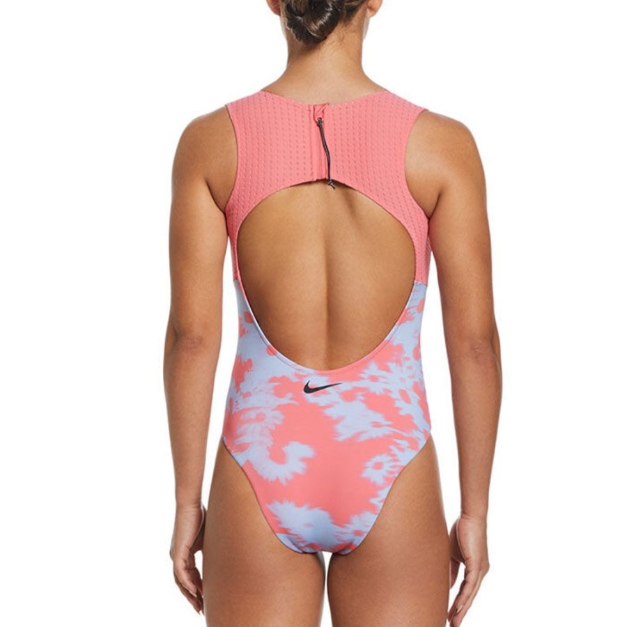 Women Nike Swimwear | Women'S Floral Fade Keyhole Back One-Piece Swimsuit