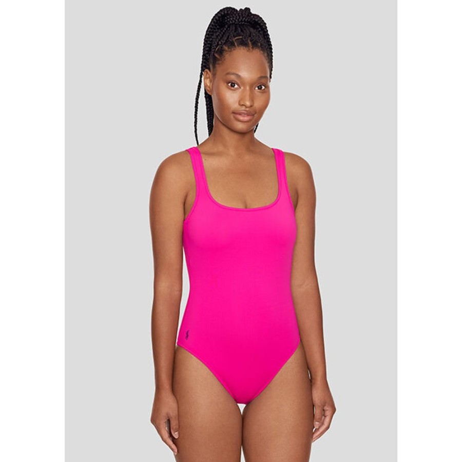 Women Polo Ralph Lauren Swimwear | Women'S Scoop Back One-Piece Swimsuit