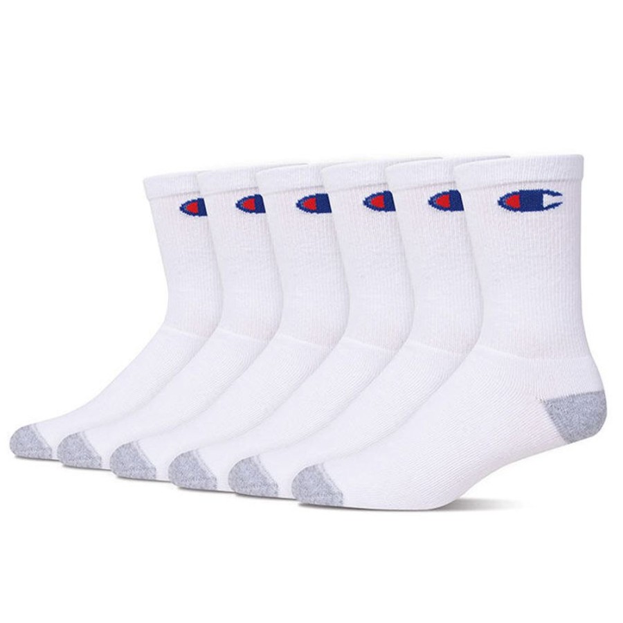 Women Champion Socks | Unisex Double Dry Performance Crew Sock (6 Pack)