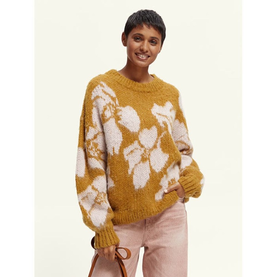 Women Scotch & Soda Sweaters | Women'S Brushed Floral Sweater