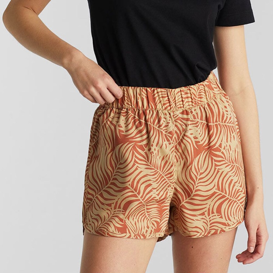 Women DEDICATED Shorts | Women'S Sandvika Palm Leaves Short