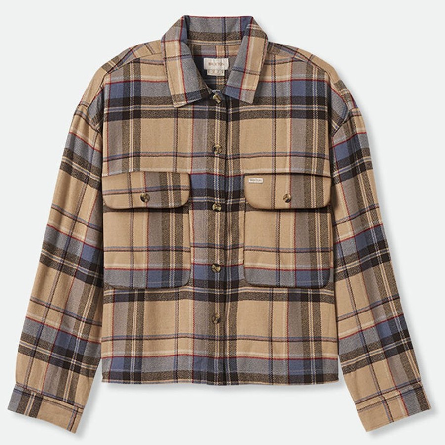 Women Brixton Tops | Women'S Bowery Long Sleeve Flannel Shirt