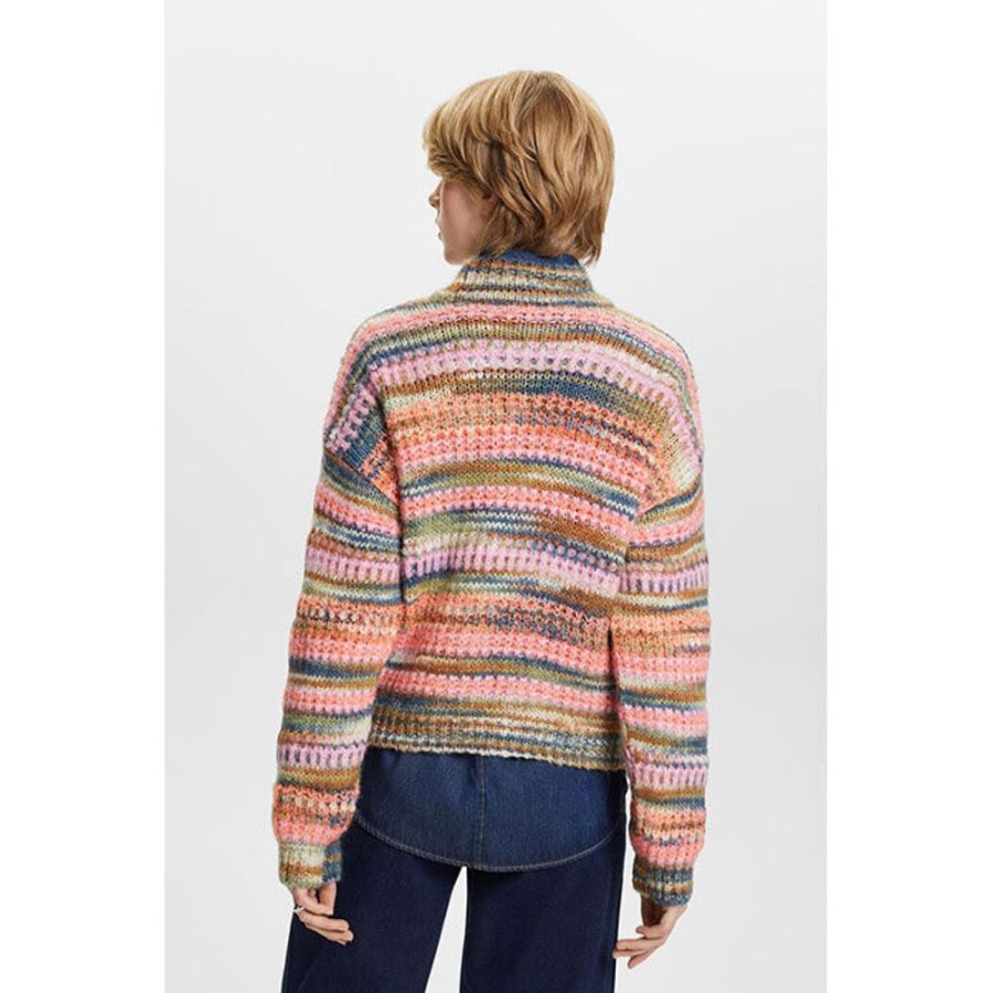 Women Esprit Sweaters | Women'S Striped Wool-Blend Sweater