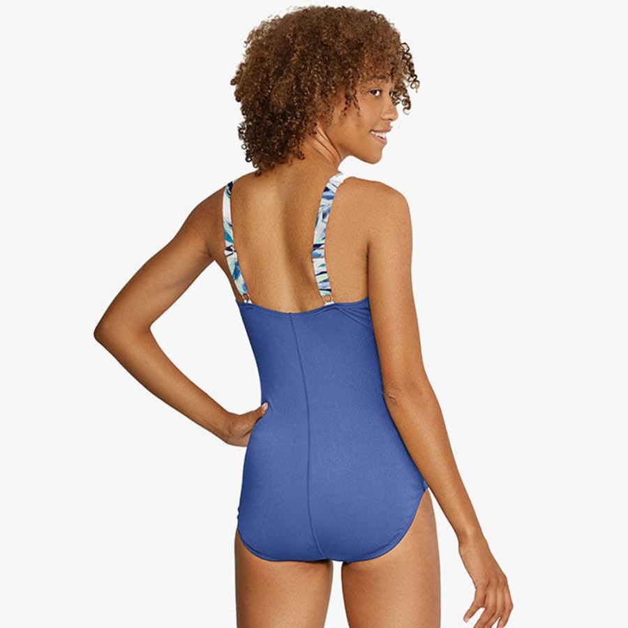 Women Speedo Swimwear | Women'S Colourblock Square Back One-Piece Swimsuit