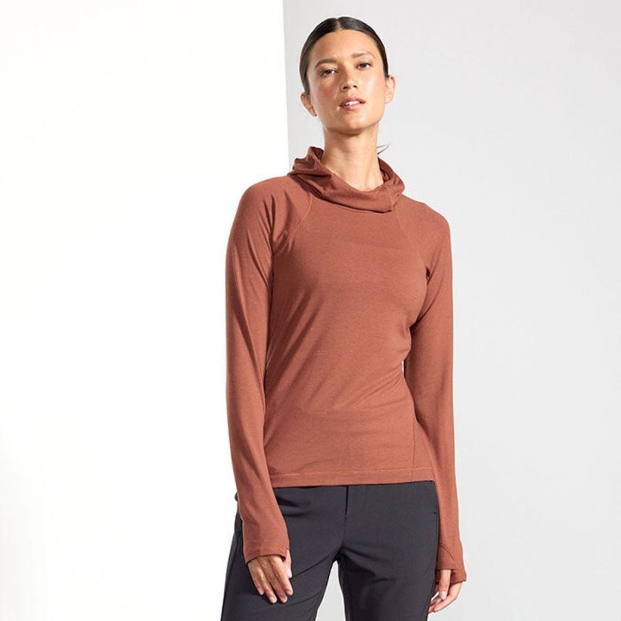 Women MPG Tops | Women'S Orbit Scuba Hooded Long Sleeve Top