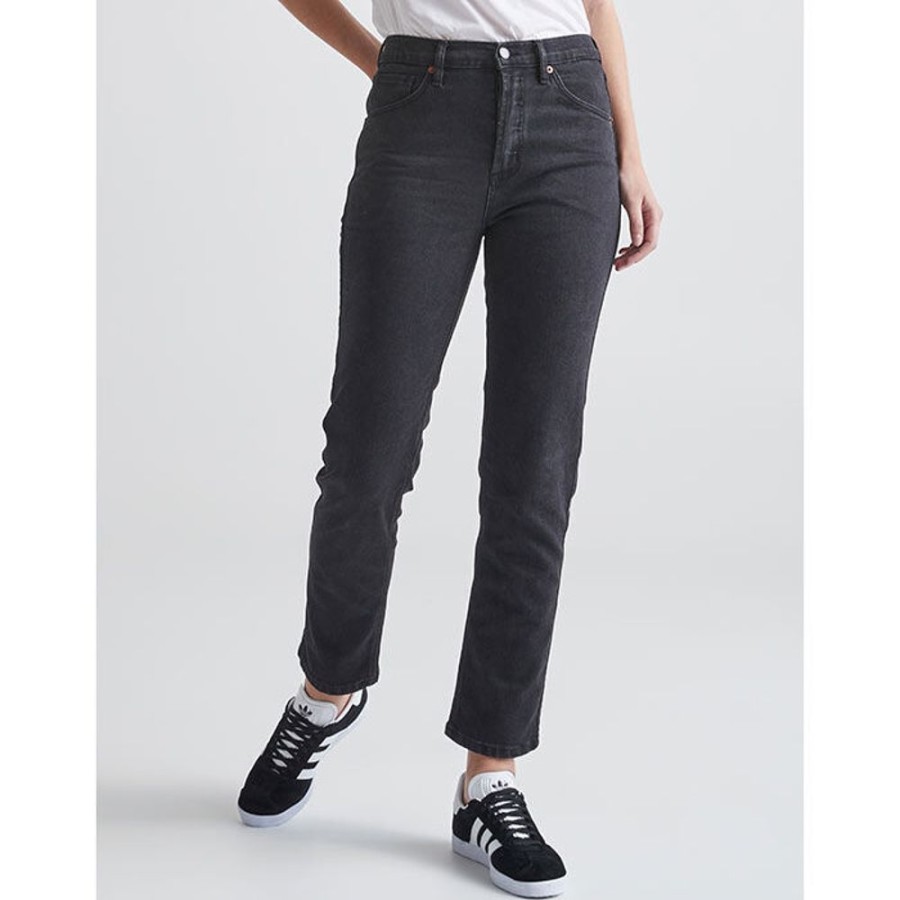 Women DUER Pants | Women'S Midweight Performance Denim High Rise Straight Jean