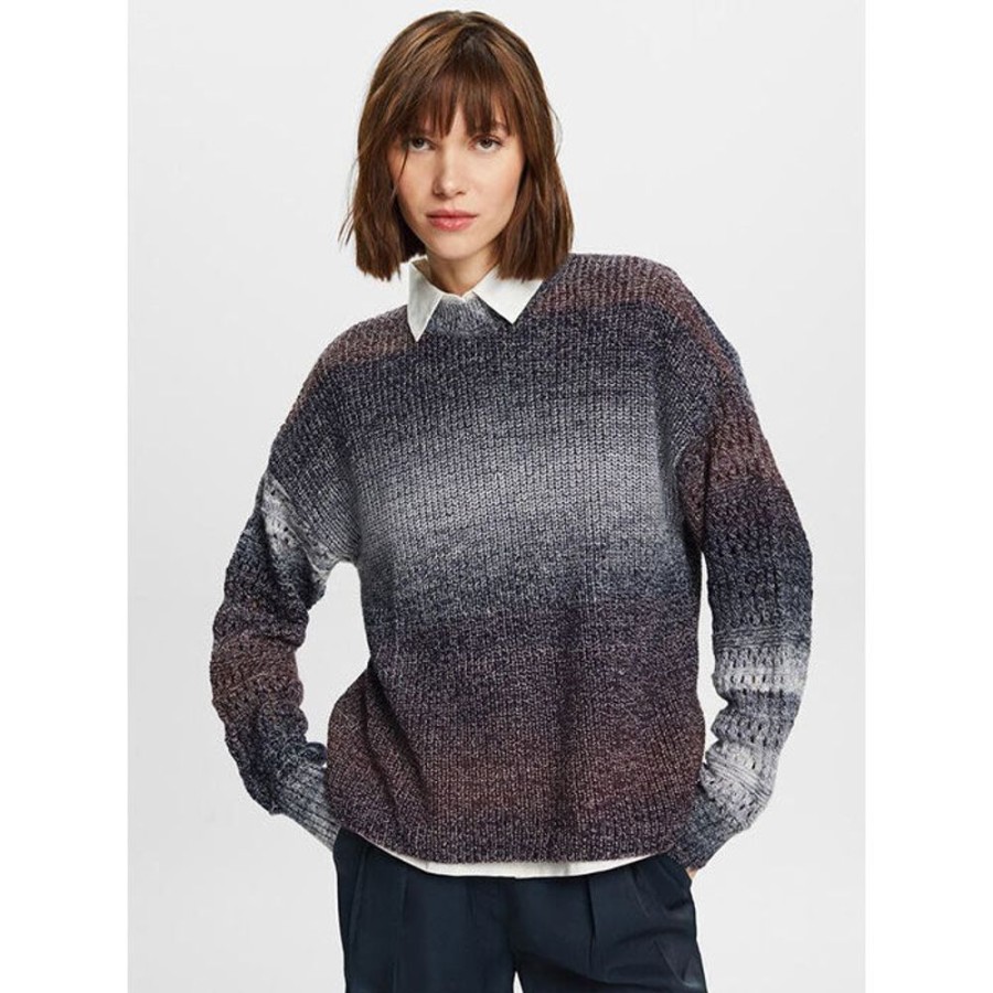 Women Esprit Sweaters | Women'S Gradient Open Knit Sweater