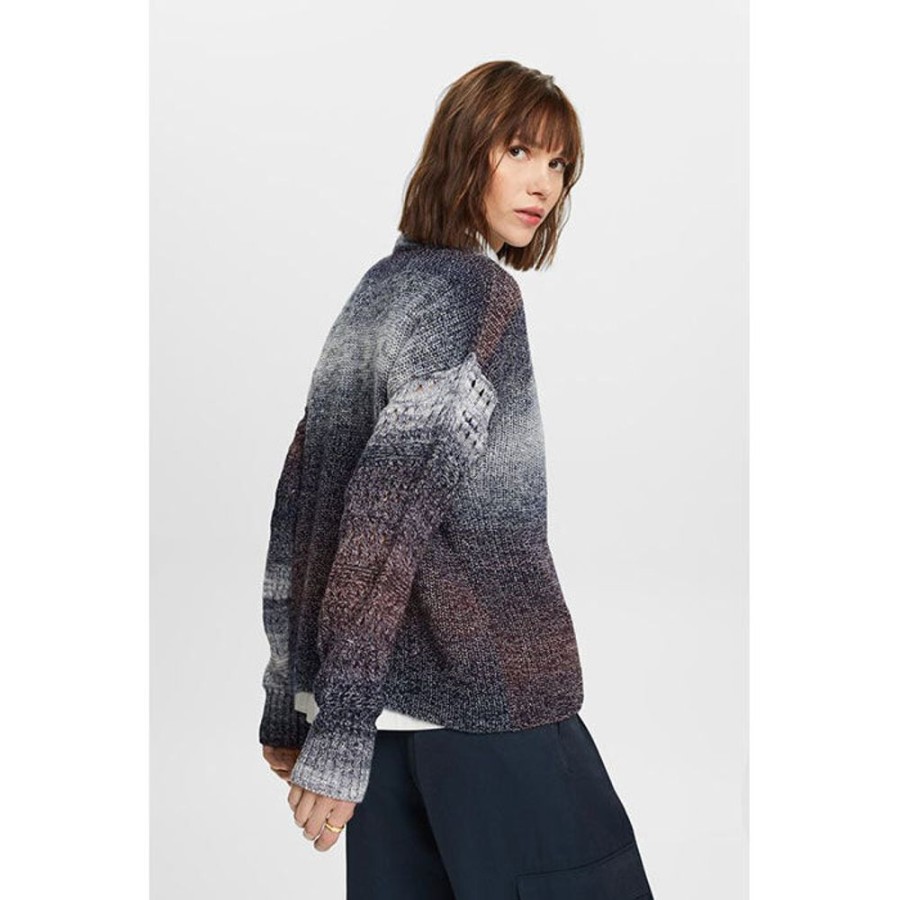 Women Esprit Sweaters | Women'S Gradient Open Knit Sweater