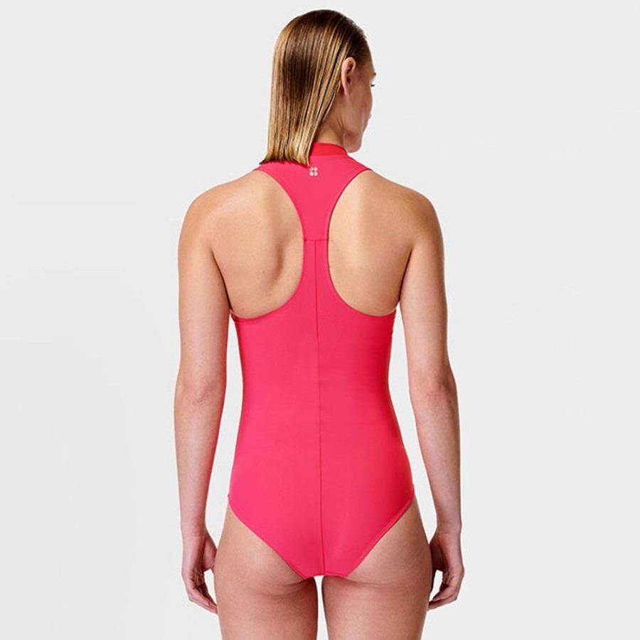 Women Sweaty Betty Swimwear | Women'S Vista High Neck One-Piece Swimsuit