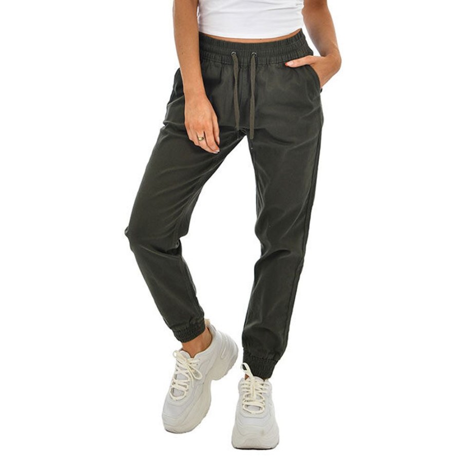 Women Oak & Ivy Pants | Women'S Stretch Twill Jogger Pant