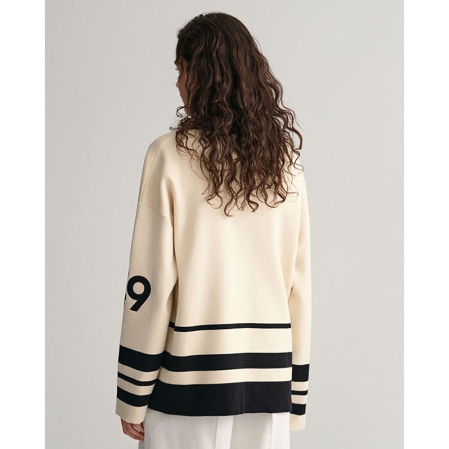 Women GANT Sweaters | Women'S Varsity V-Neck Cardigan