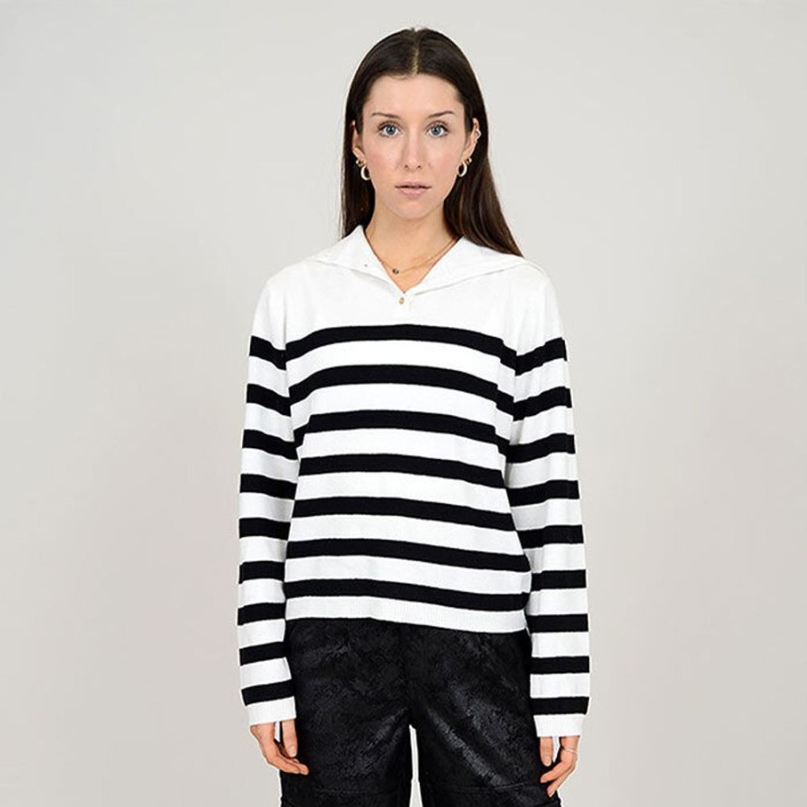 Women Oak & Ivy Sweaters | Women'S Striped Knit Sweater