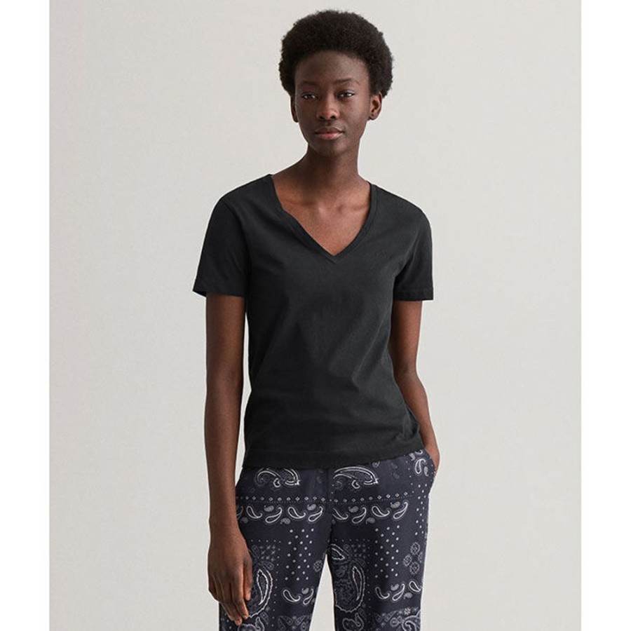 Women GANT Tops | Women'S Original V-Neck T-Shirt