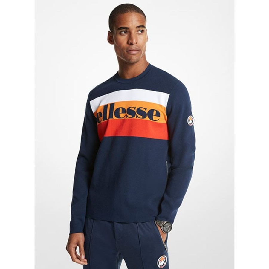 Women Michael Kors x ellesse Sweatshirts & Hoodies | Unisex Side-Zipper Crew Sweater