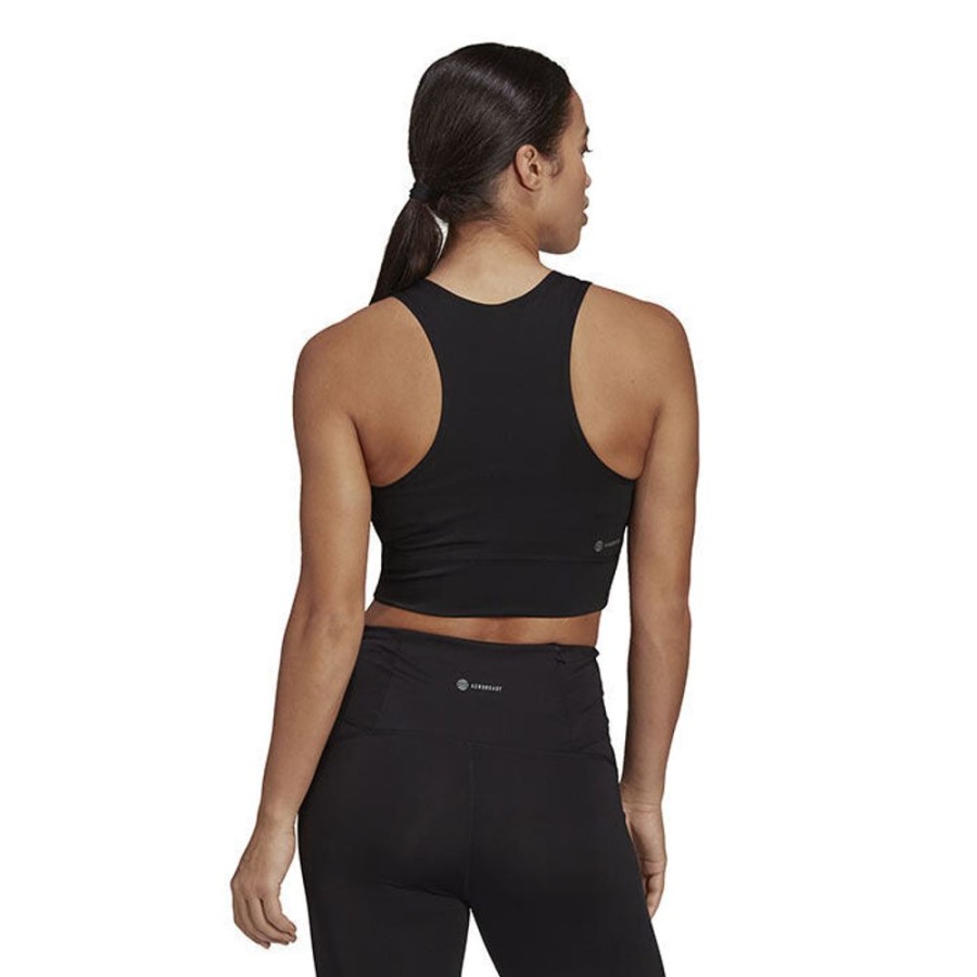 Women adidas Tops | Women'S Run Icons 3-Stripes Cooler Running Crop Top