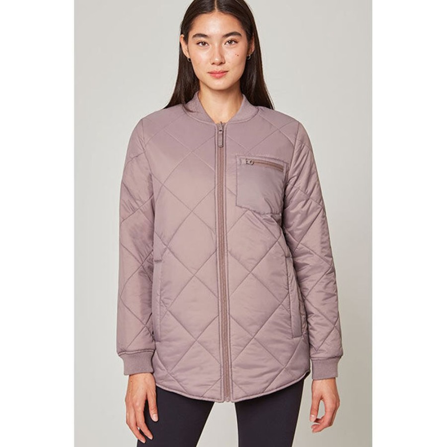 Women MPG Coats & Jackets | Women'S Acclimate Reversible Quilted Bomber Jacket