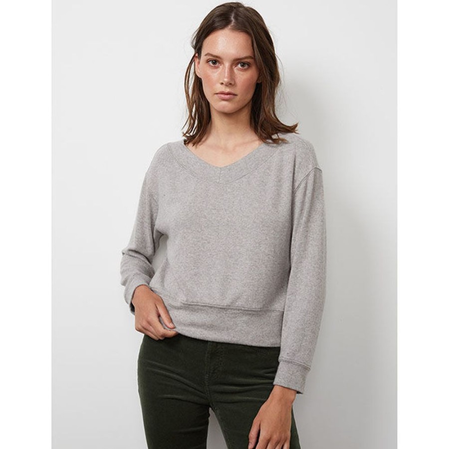 Women Velvet Sweatshirts & Hoodies | Women'S Sloe Cropped Sweatshirt