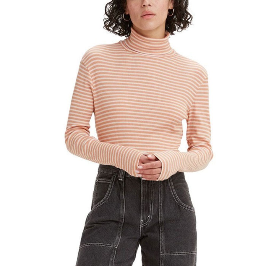 Women Levi's Tops | Women'S Moon Rib Turtleneck Top