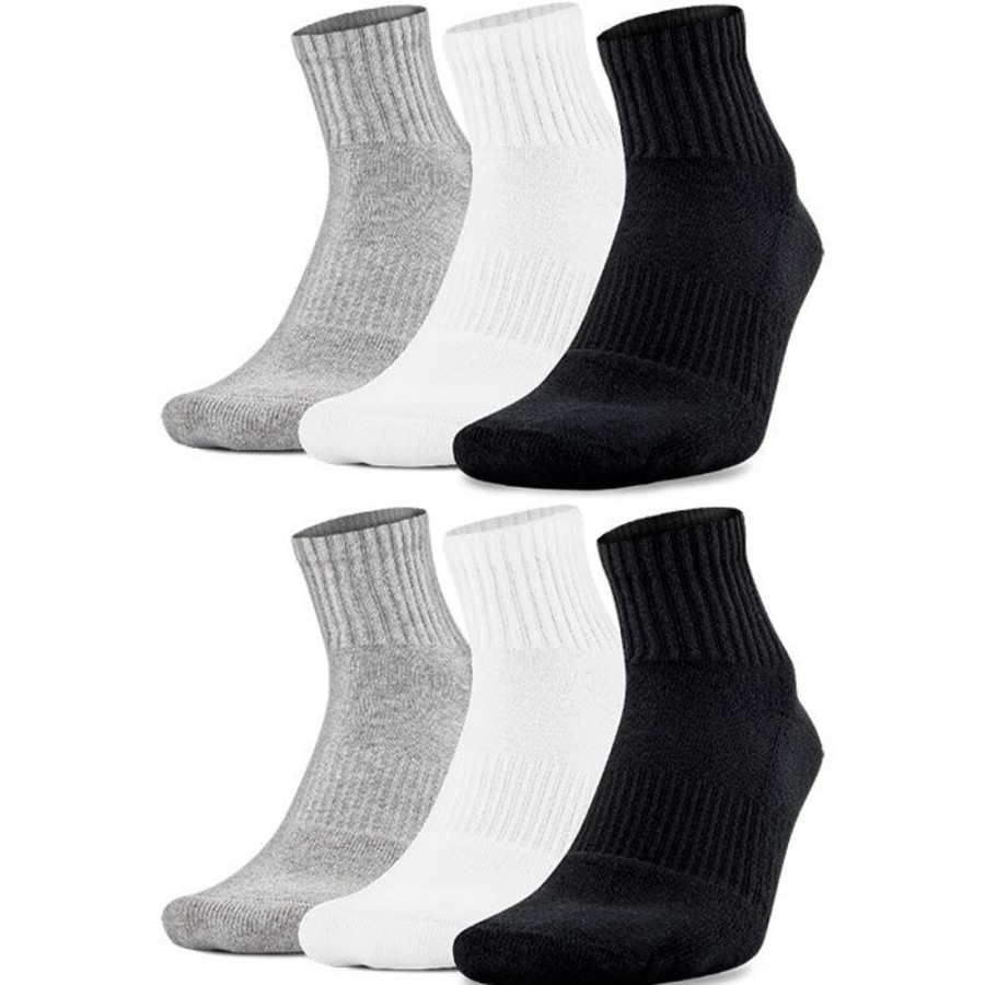 Women Under Armour Socks | Unisex Charged Cotton? 2.0 Quarter Sock (6 Pack)