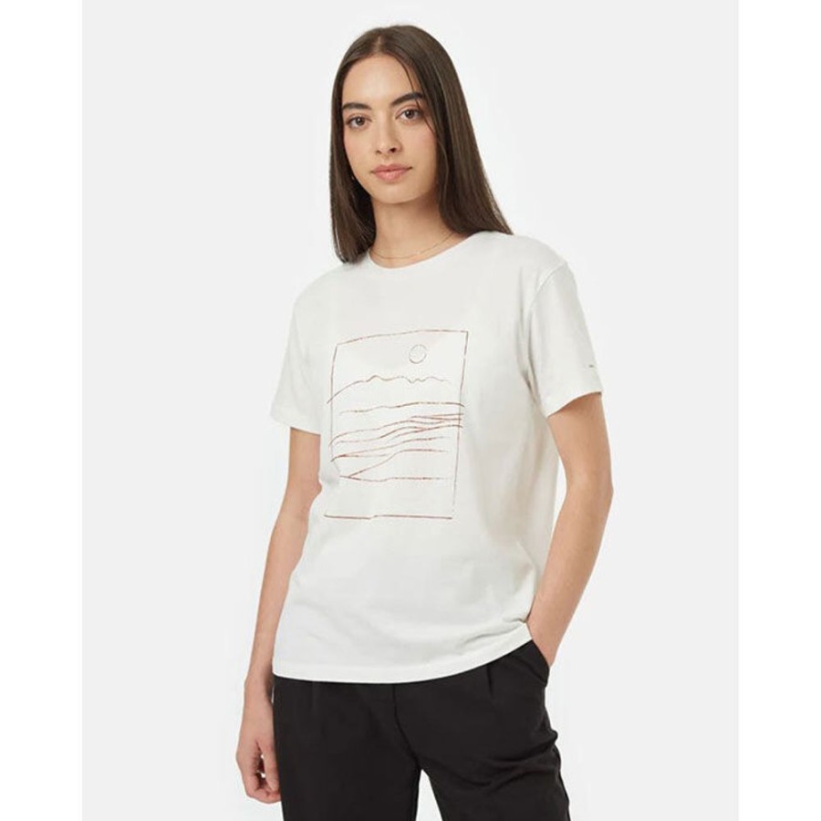 Women Tentree Tops | Women'S Regenerative Line Graphic T-Shirt