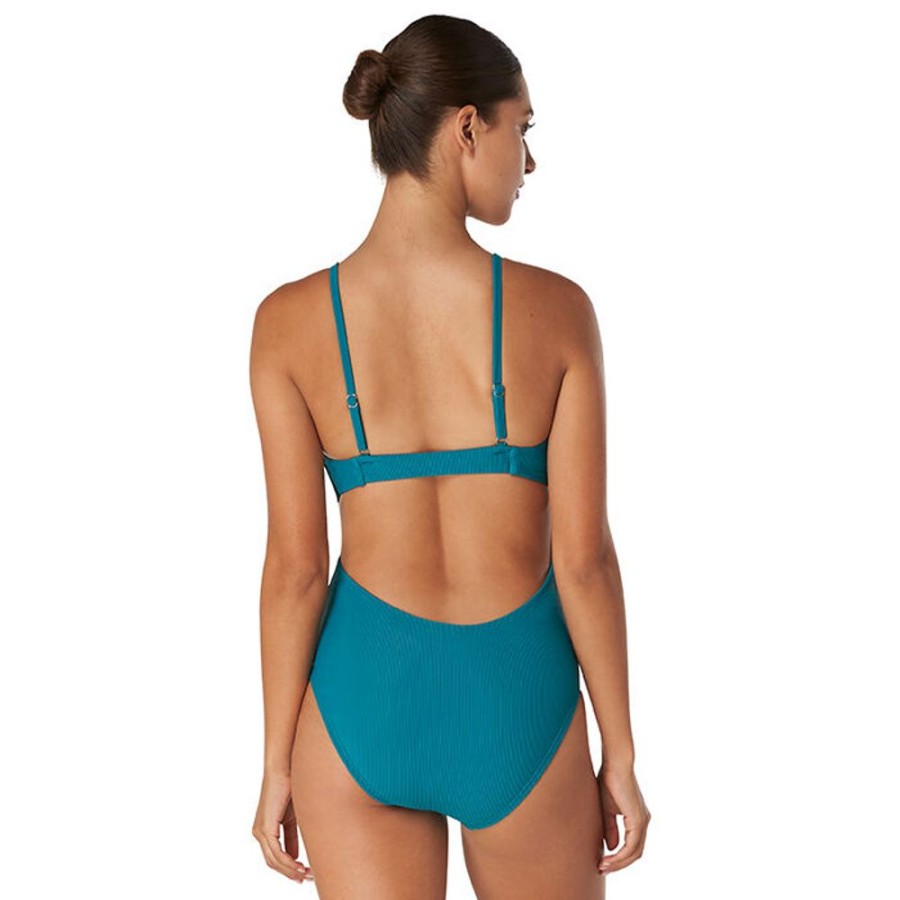 Women Speedo Swimwear | Women'S Ribbed One-Piece Swimsuit