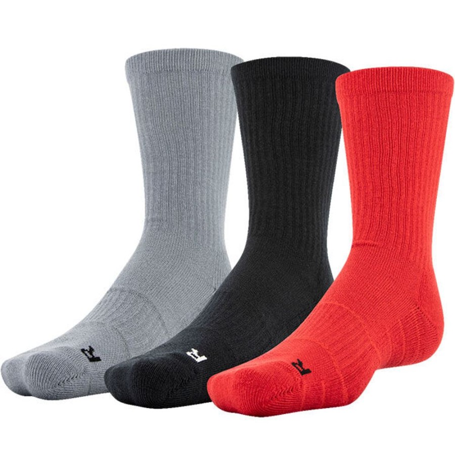 Women Under Armour Socks | Unisex Elevated Performance Crew Sock (3 Pack)