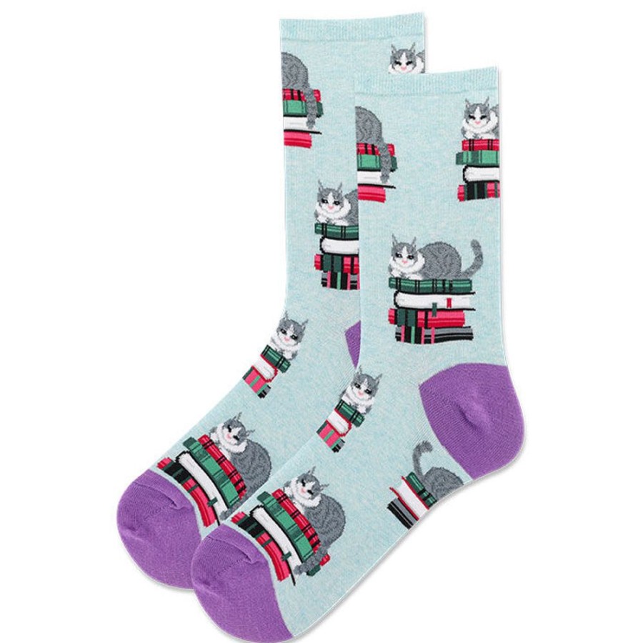 Women Hot Sox Socks | Women'S Book Cat Sock