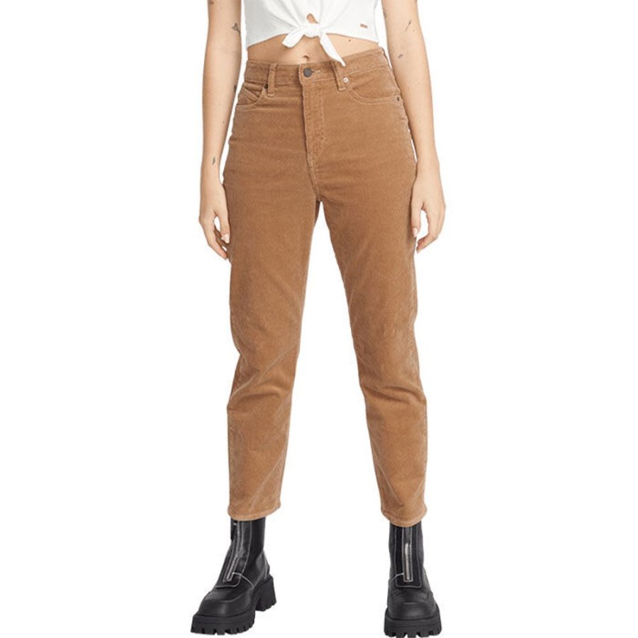 Women Volcom Pants | Women'S Stoned Straight Corduroy Pant