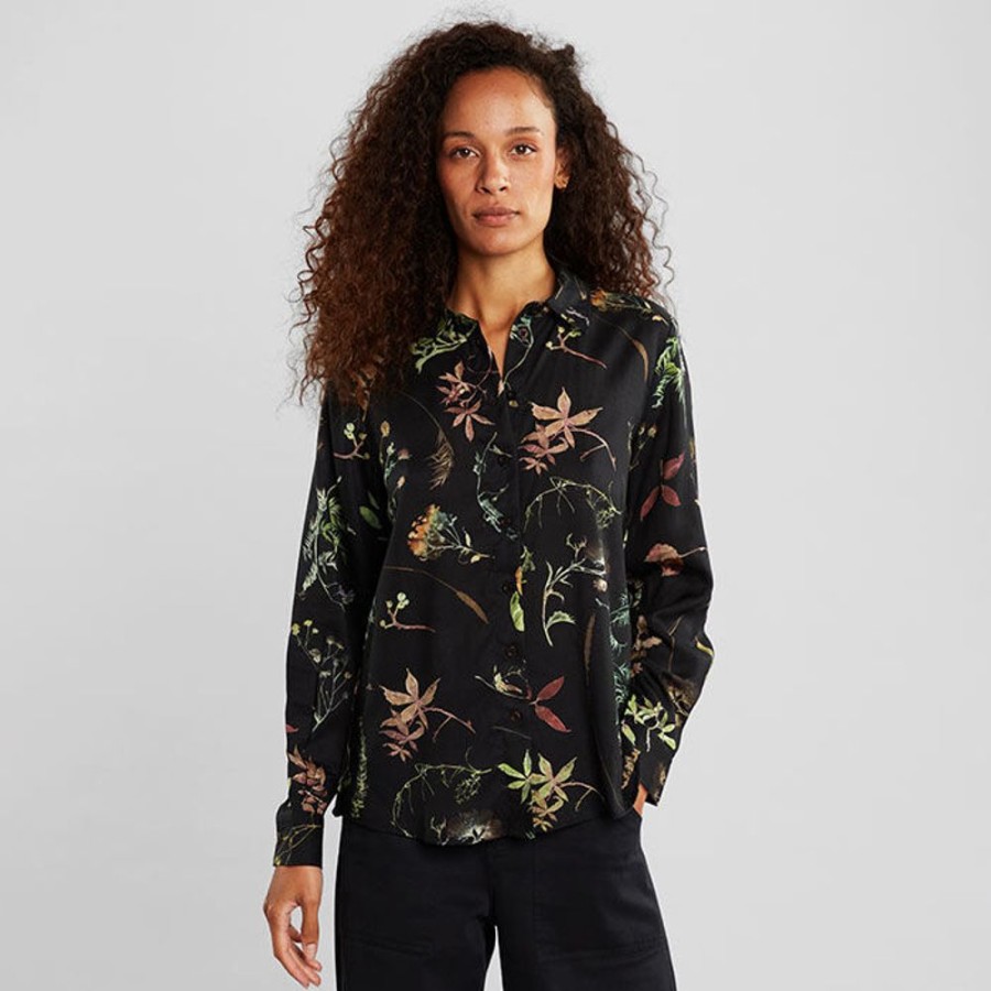 Women DEDICATED Tops | Women'S Dorothea Night Florals Shirt