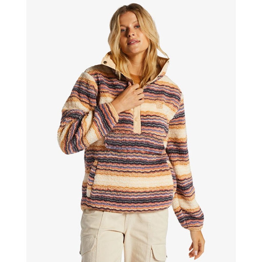 Women Billabong Sweatshirts & Hoodies | Women'S Switchback Mock Neck Fleece Top