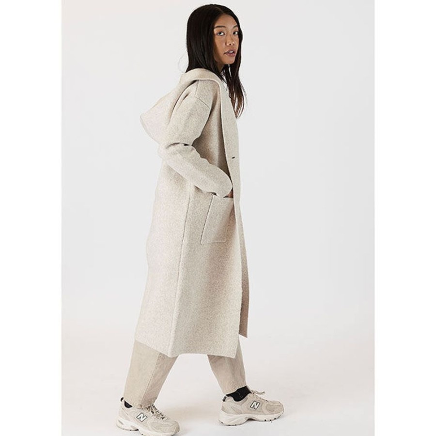 Women Lyla + Luxe Sweaters | Women'S Jiminy Hooded Knit Coat