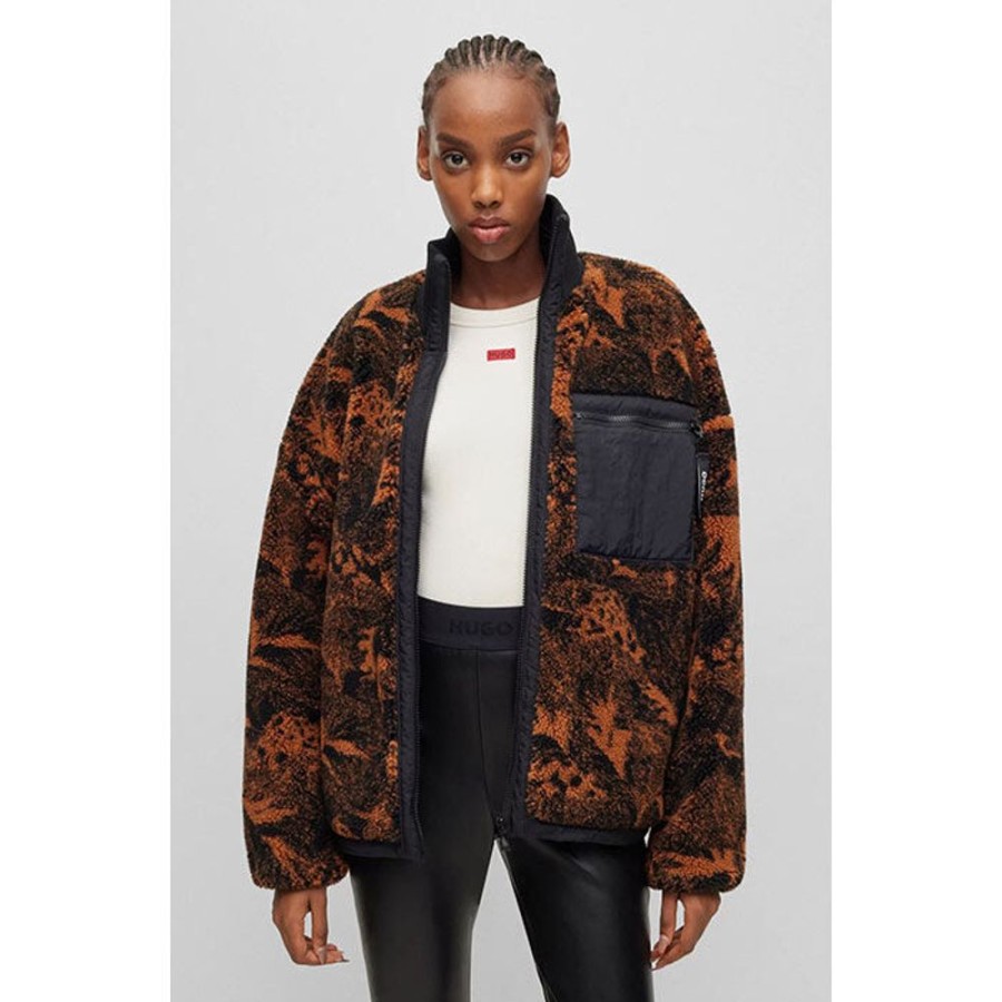 Women HUGO Coats & Jackets | Women'S Fabline 1 Teddy Jacket