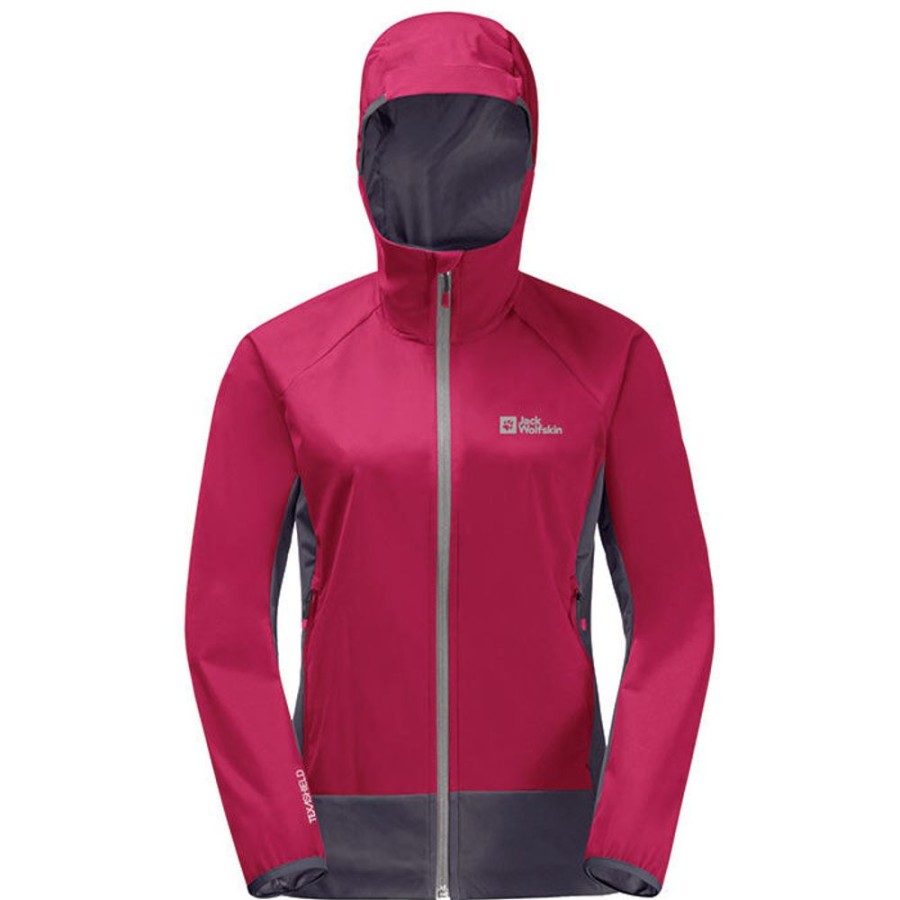 Women Jack Wolfskin Coats & Jackets | Women'S Eagle Peak Ii Hoody Softshell Jacket